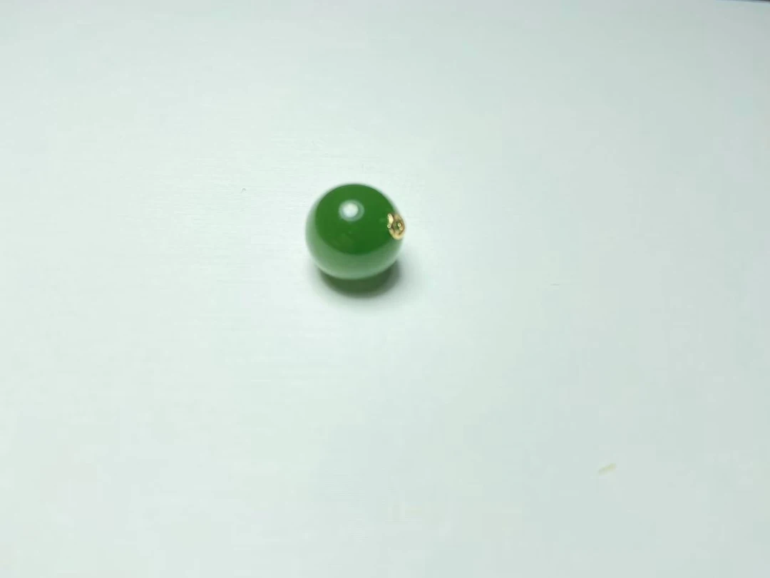 天然和田玉碧玉圆珠路路通锁骨链