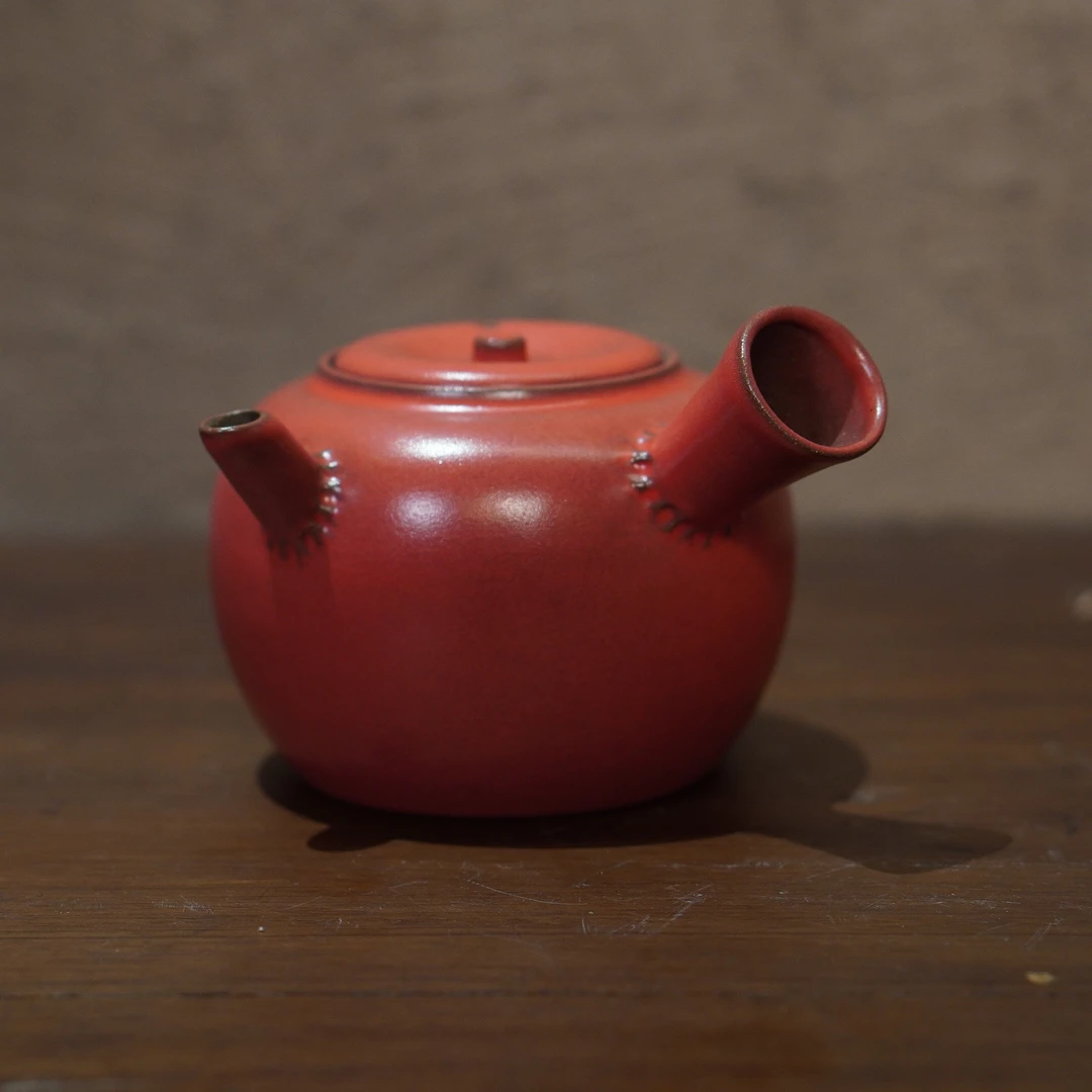 【叁山】山楂红-梵山堂-竹叶侧把壶-500CC（W0394）