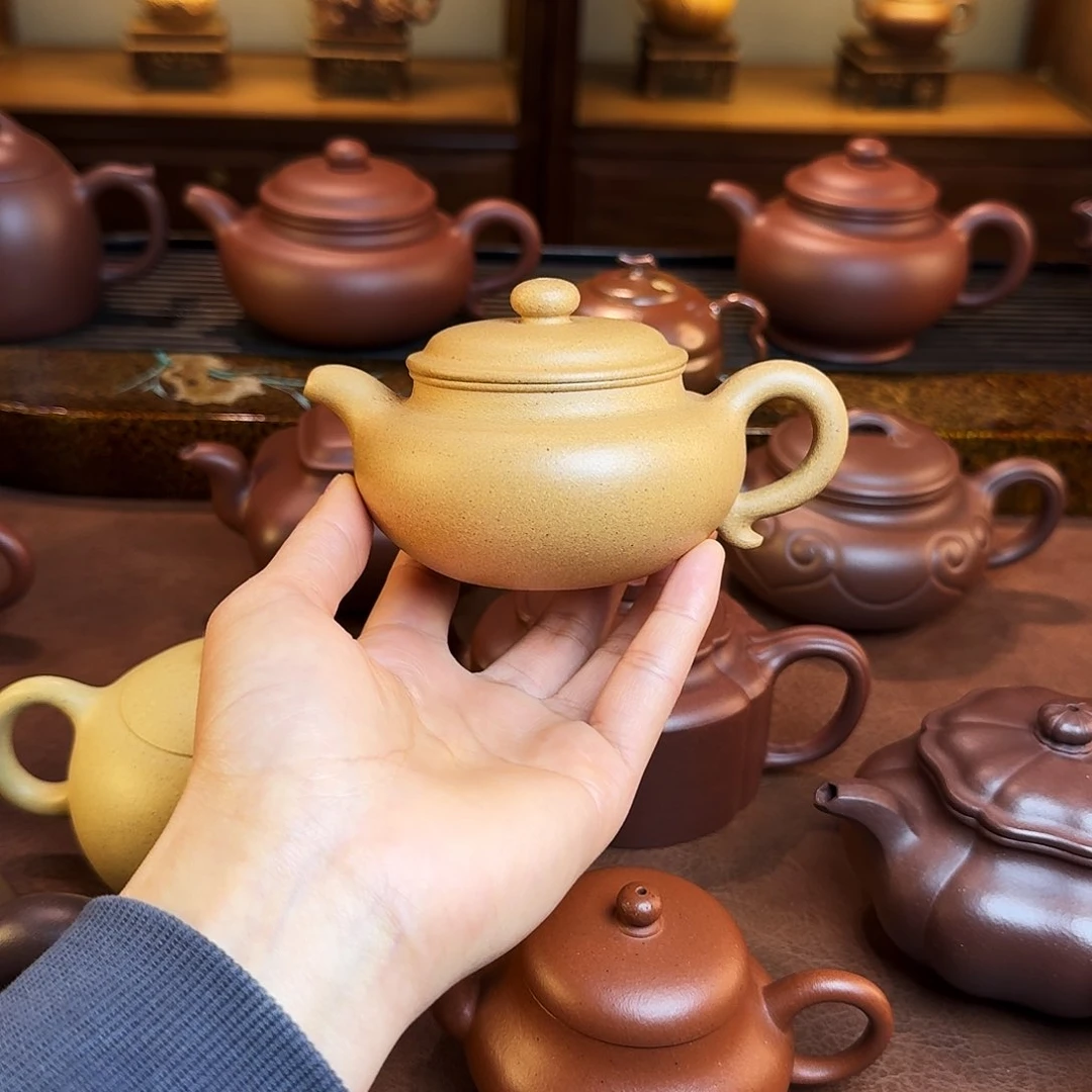 紫砂茶壶咱**张仿古壶，黄金段