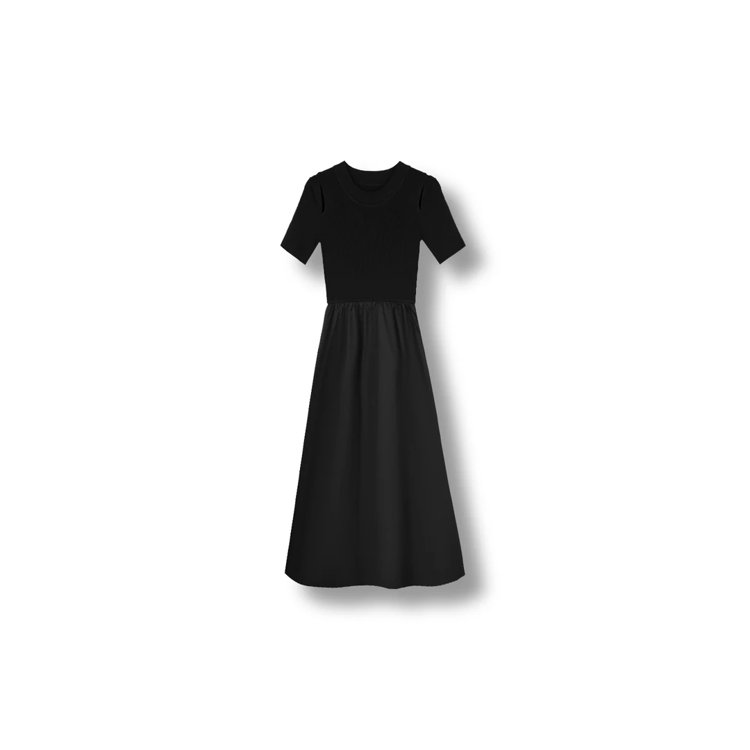 25s春季新款花显瘦气质女装连衣裙（25L4057）黑色【337】