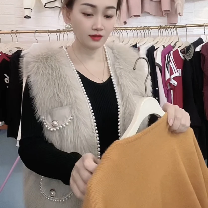 2025时尚百搭V领弹力针织开叉连衣裙