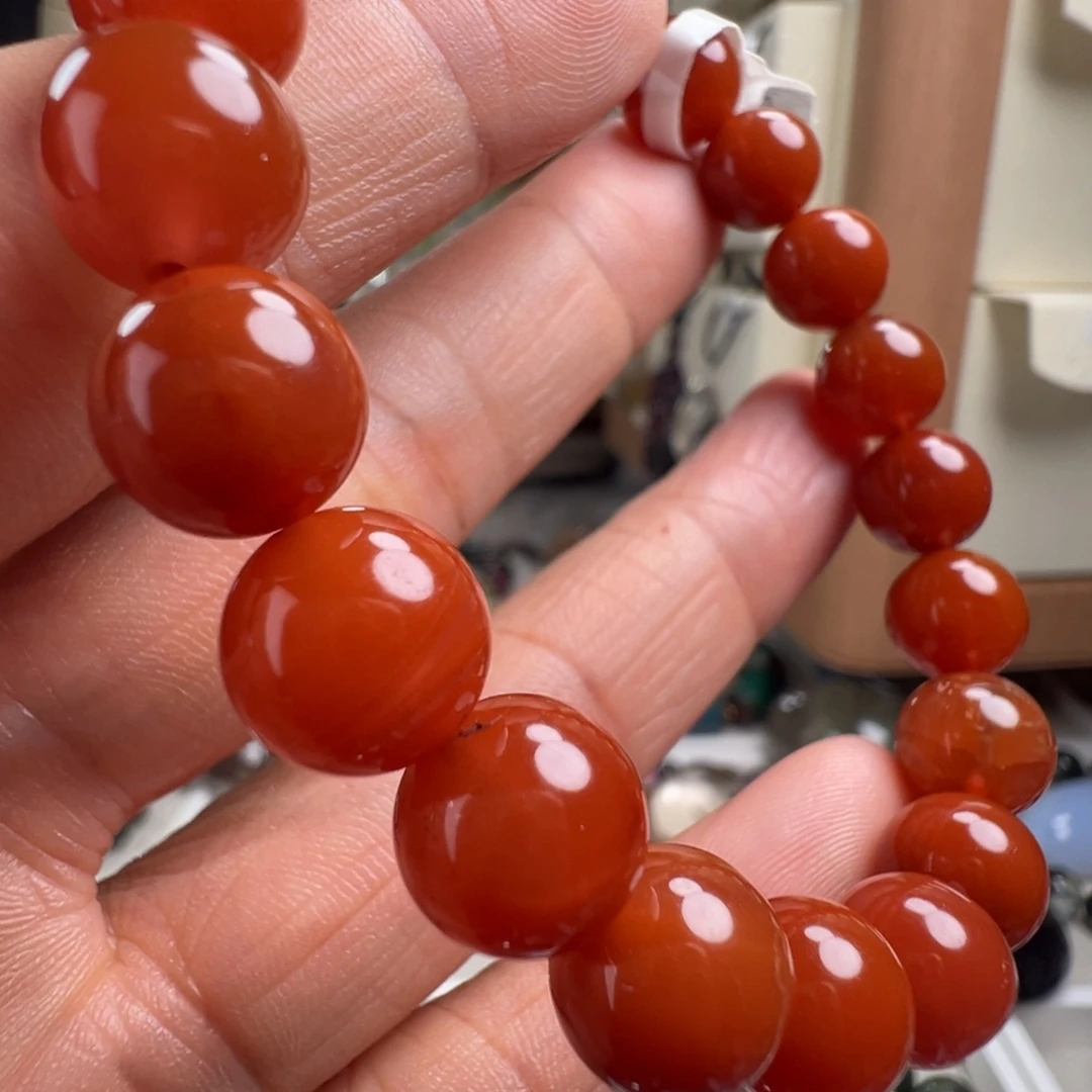 南红玛瑙未镶嵌手链天然南红玛瑙