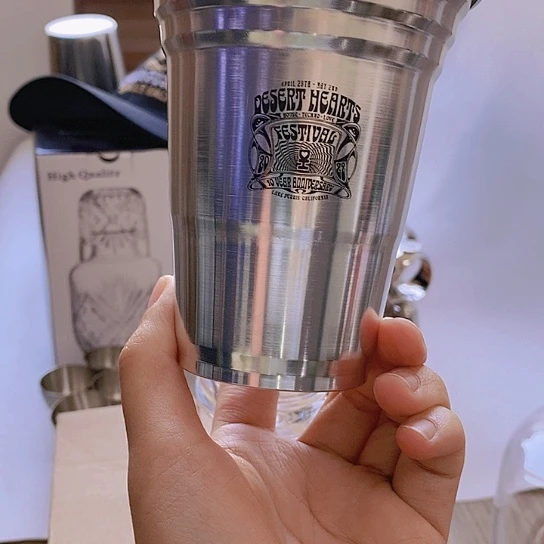 水晶玻璃吸管款铝杯