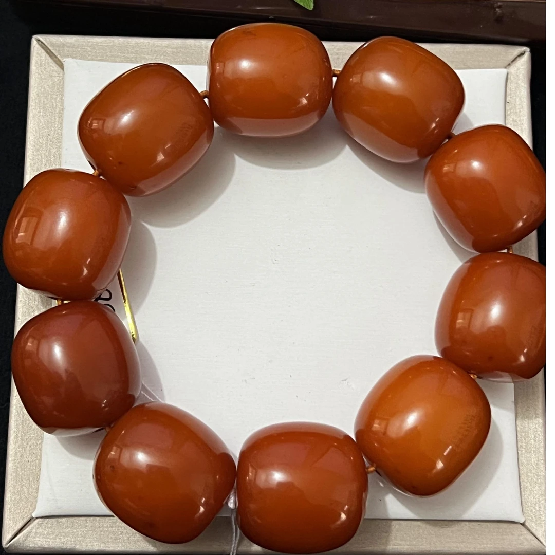 红蜡桶珠手串。990700。