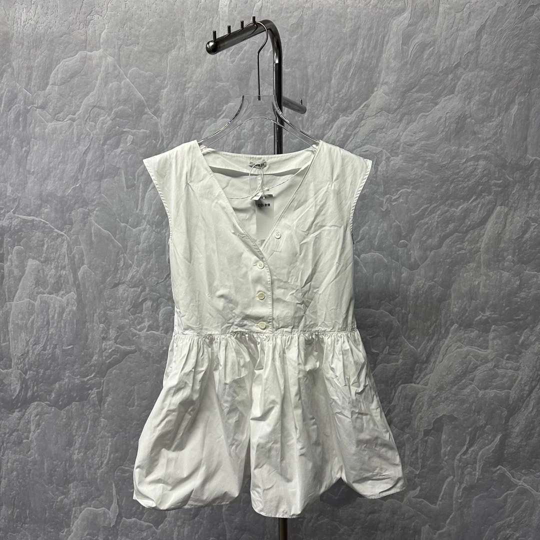 95新 MIU MIU/缪缪 纯色无袖连衣裙 40码 D18536