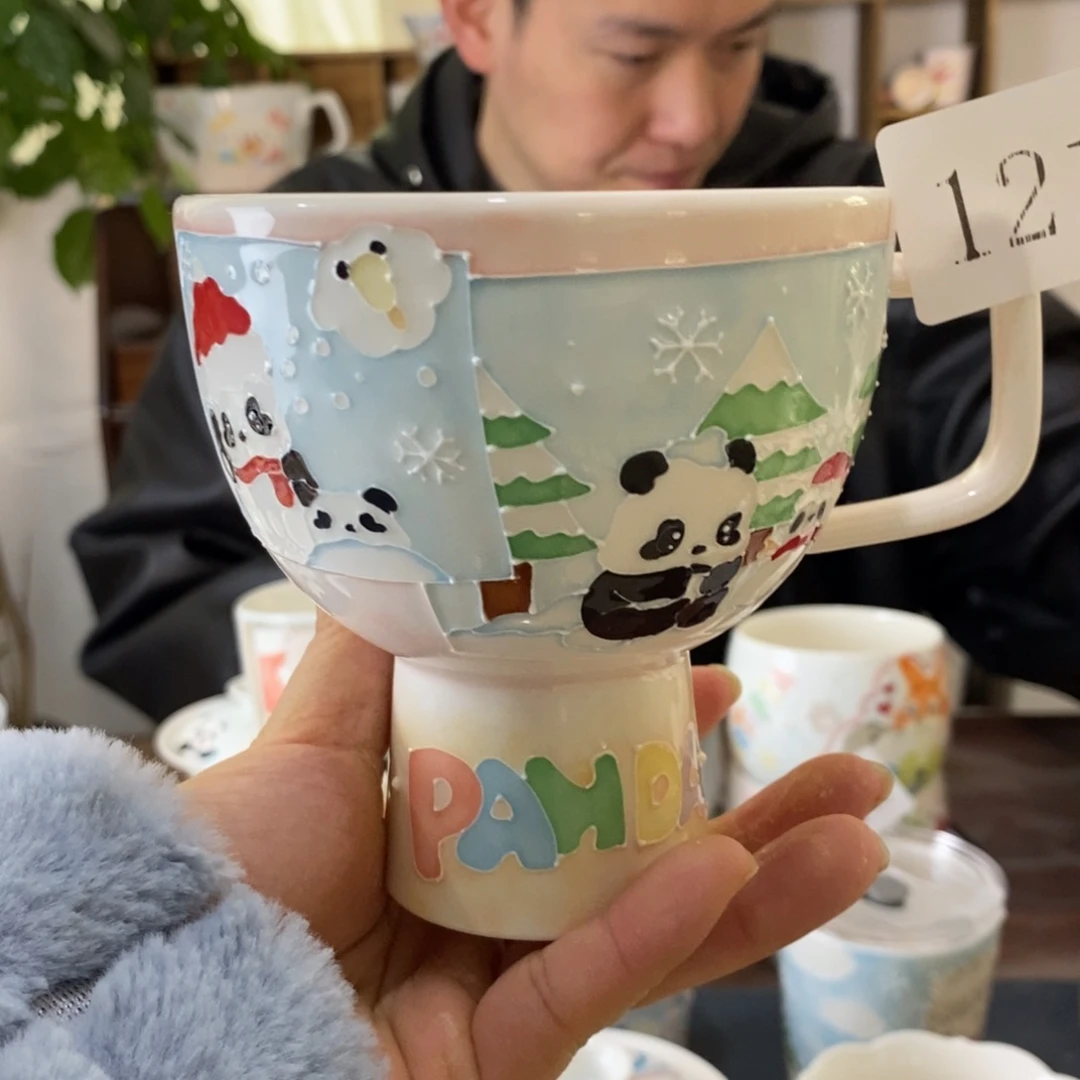 瓷片景德镇釉下彩手绘