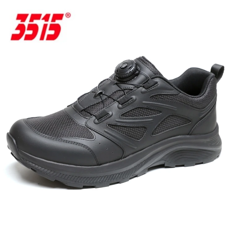 3515黑色男士网眼鞋夏季轻便透气鞋徒步磁振通勤鞋轻质防穿刺男鞋