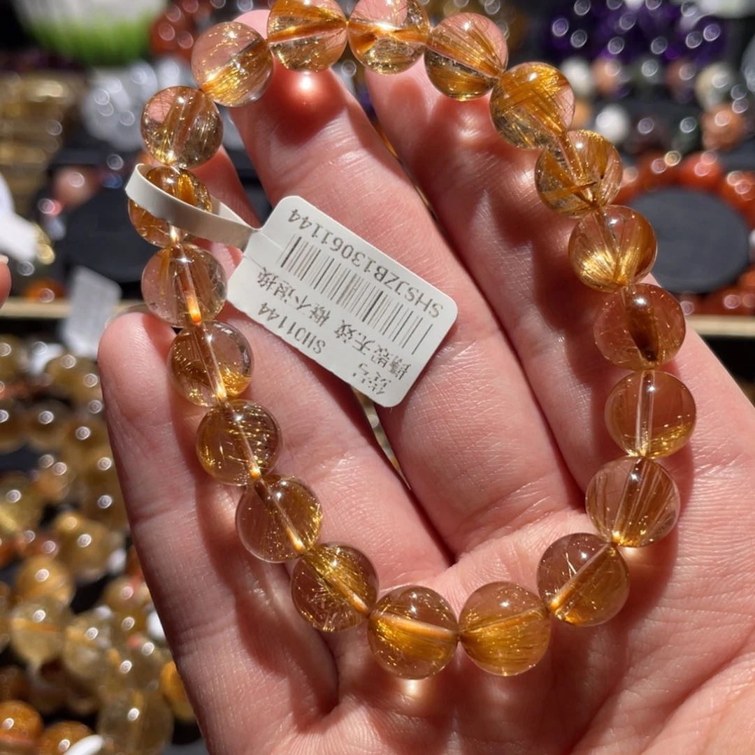 未镶嵌水晶手链发晶手链9.5mm左右