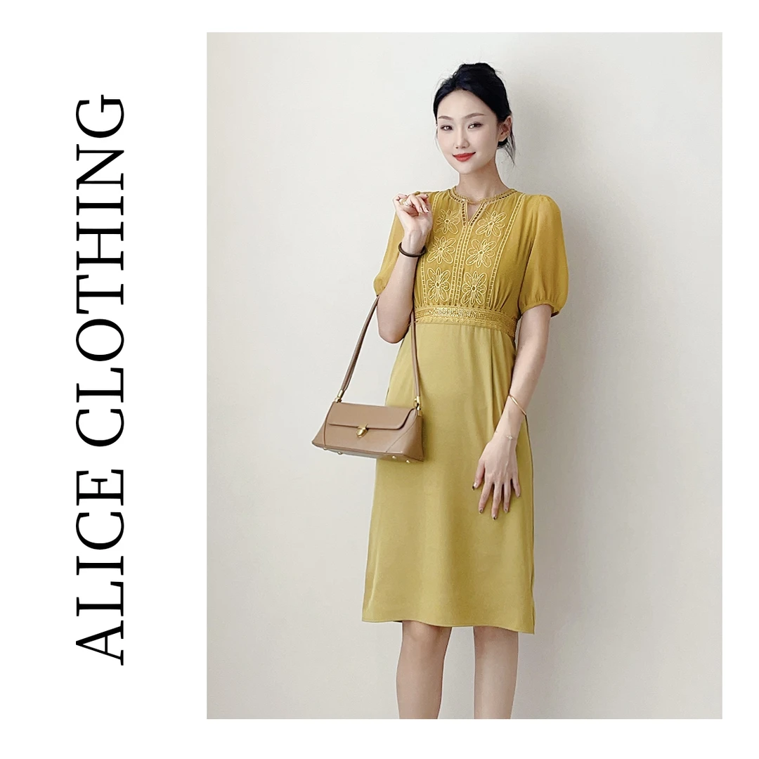 3【ALICE “夏日午后”优雅连衣裙】华美刺绣 明媚透气 S2132615H