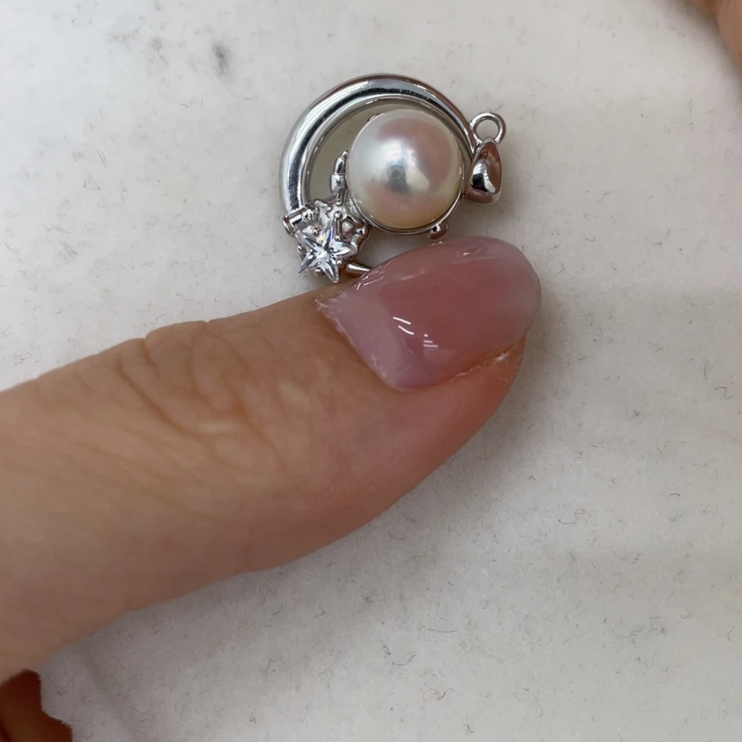 海水珍珠吊坠(不含链)银S925镶嵌