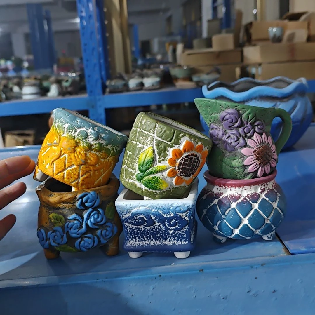 红陶吸水透气的白陶花盆凑满12发货