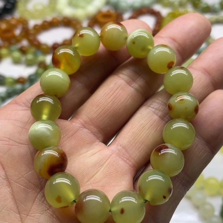 蛇纹石玉手串12未镶嵌