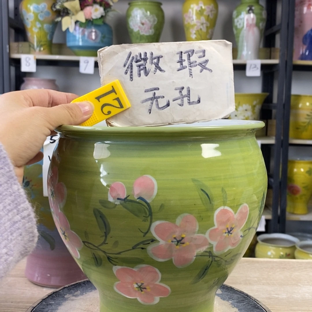 景德镇手工手绘陶瓷花盆