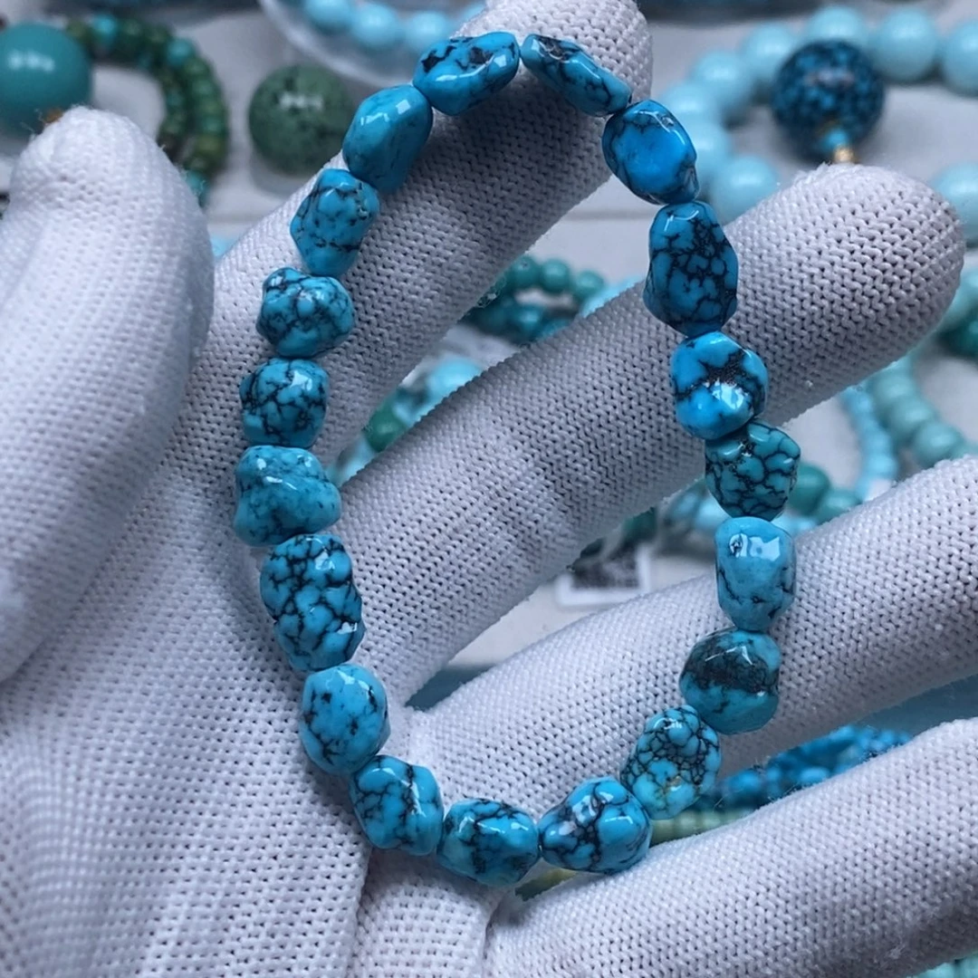 绿松石未镶嵌原矿纯干料绿松石