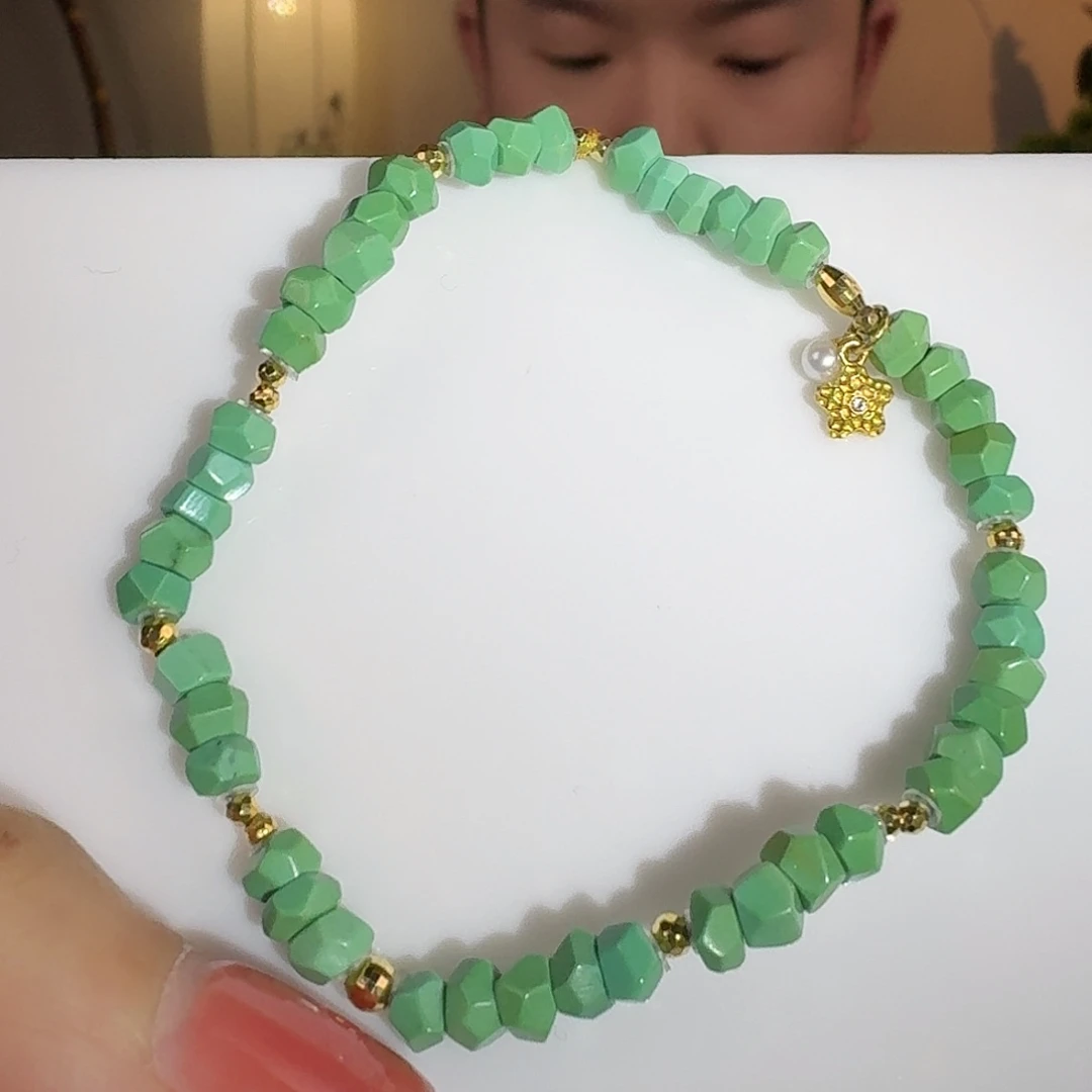 绿松石18K金镶嵌珠宝奇石