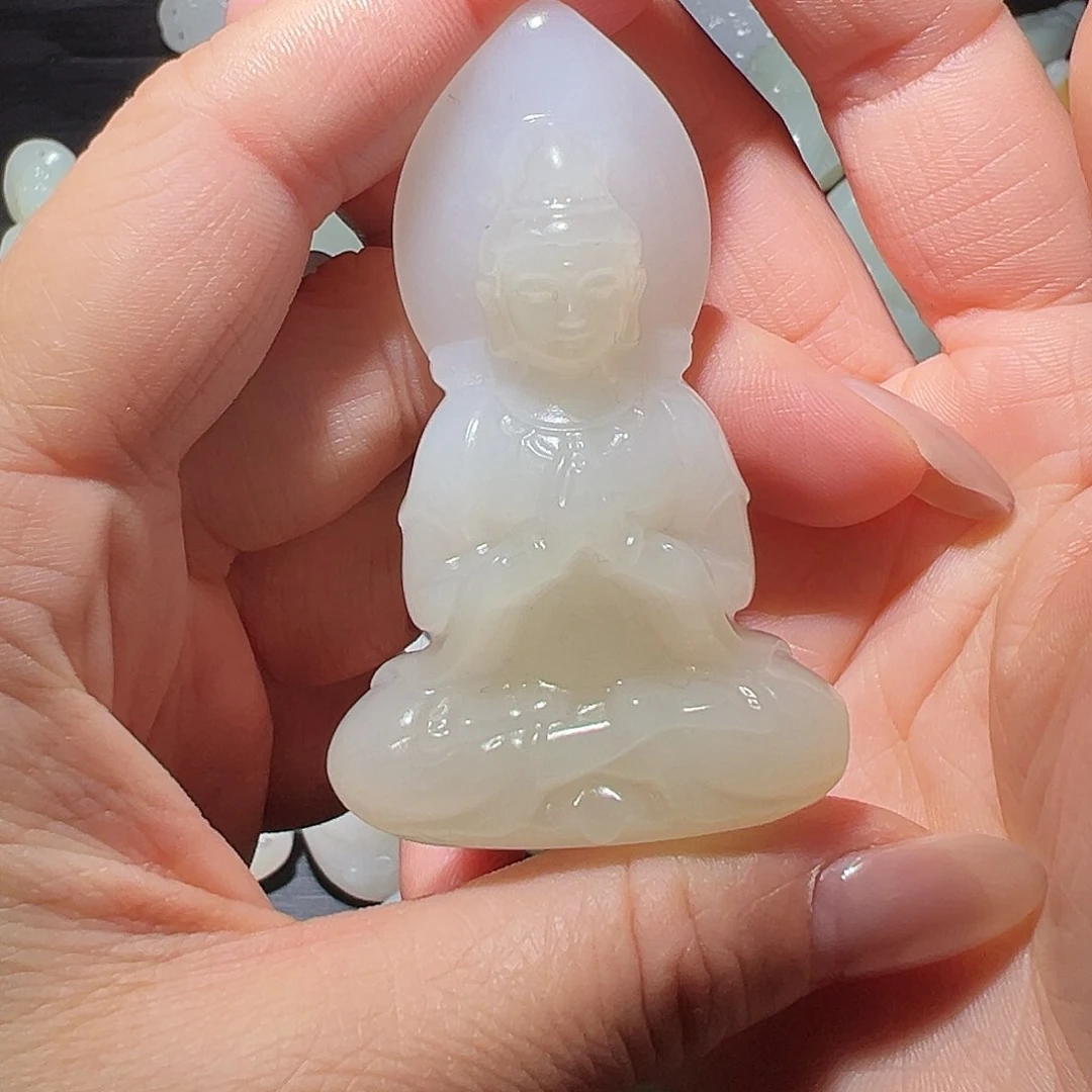 吊坠(不含链)未镶嵌和田玉笑**生