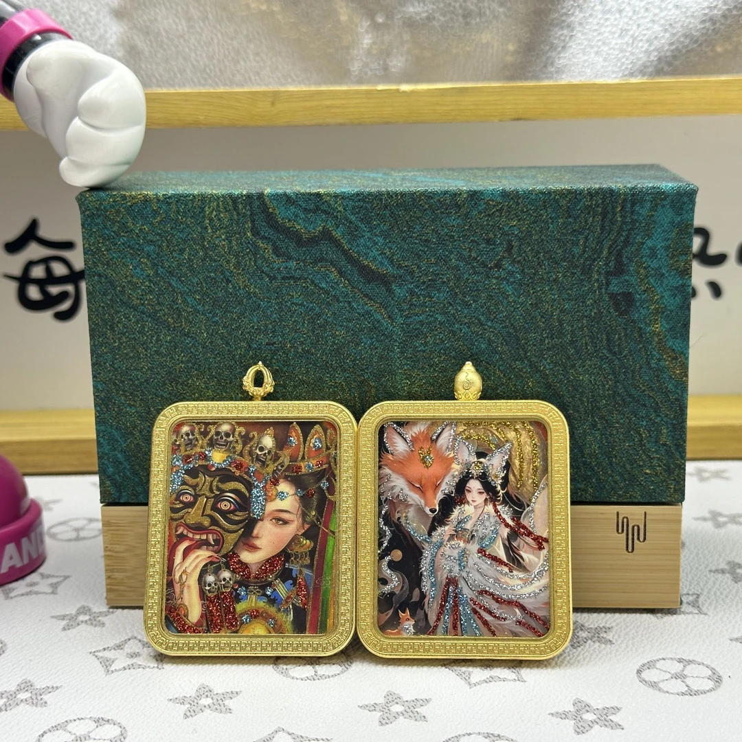 唐卡扎基拉姆前世今生款+小九吊坠挂坠藏式黄财神