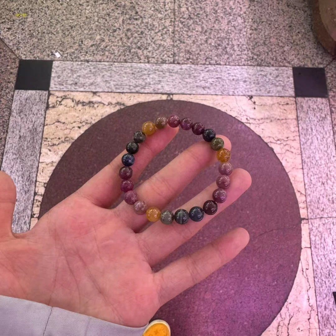 天然彩虹碧玺8mm左右手链多样性发一