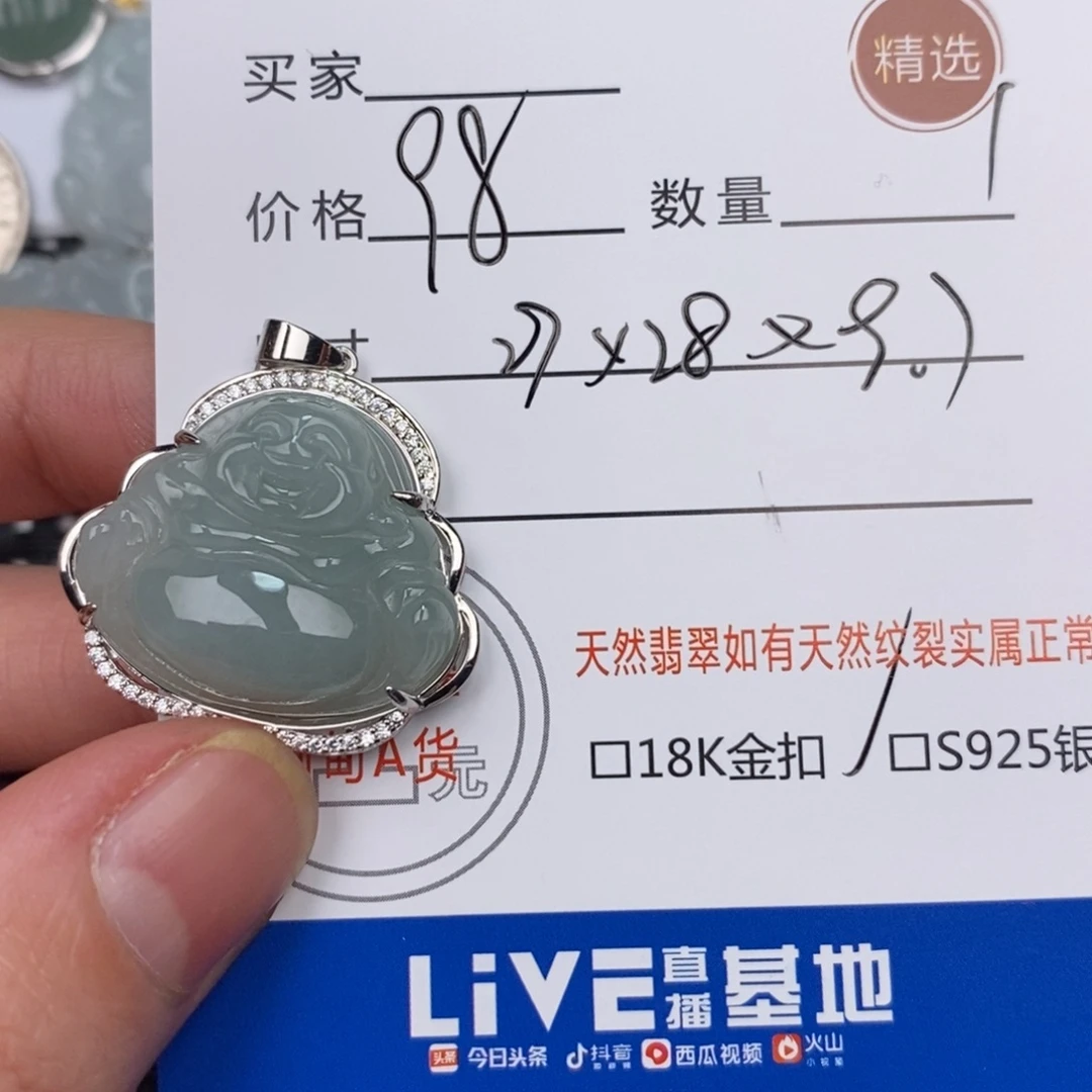 翡翠银S925镶嵌颈饰