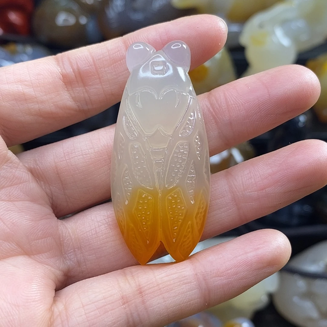 玛瑙/玉髓未镶嵌吊坠