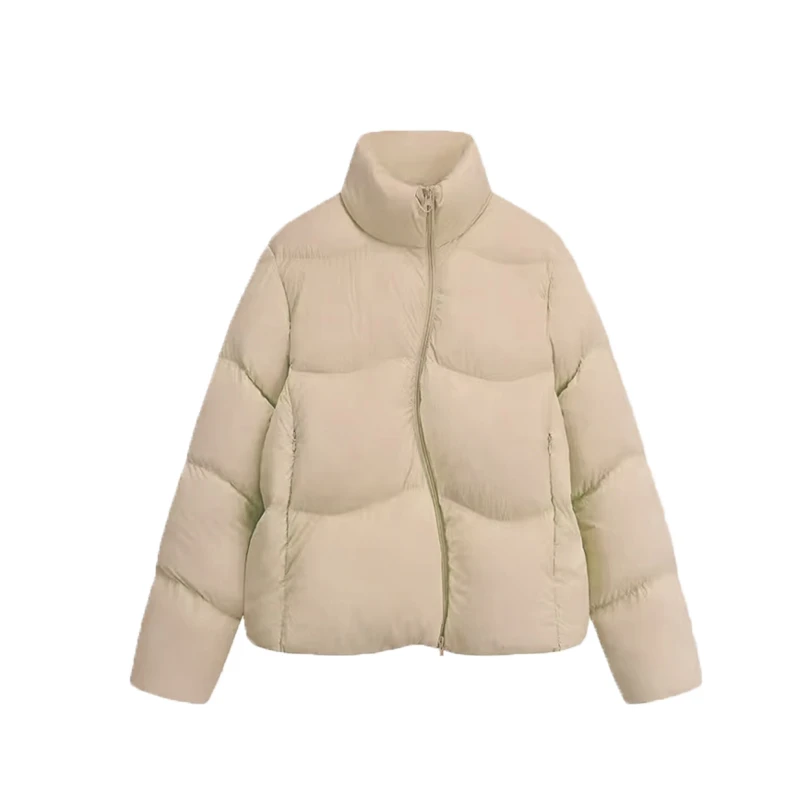 MMS形拉链设计感百搭轻薄短款女羽绒服6635