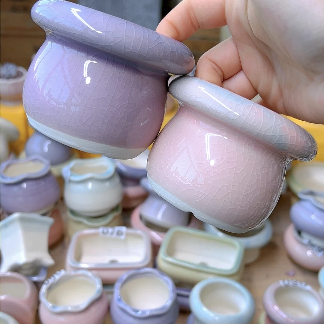 红陶陶瓷花盆当场满12包邮