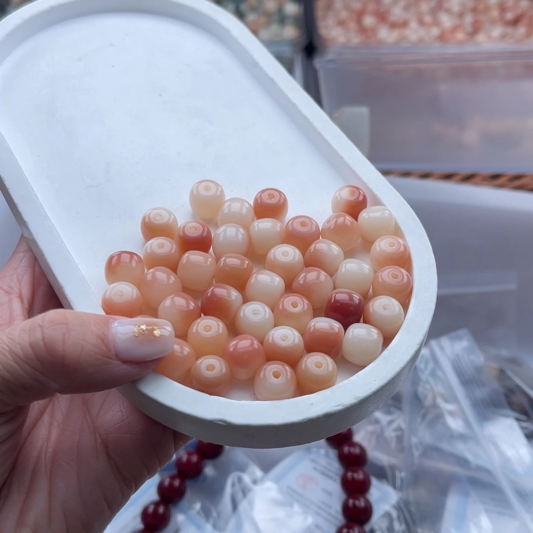 白玉菩提吊坠Q/10mm/100+20颗