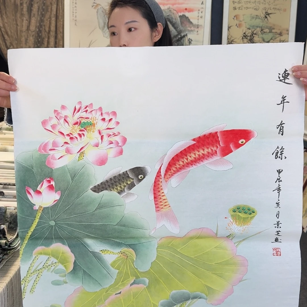 纯手绘国画作品好看