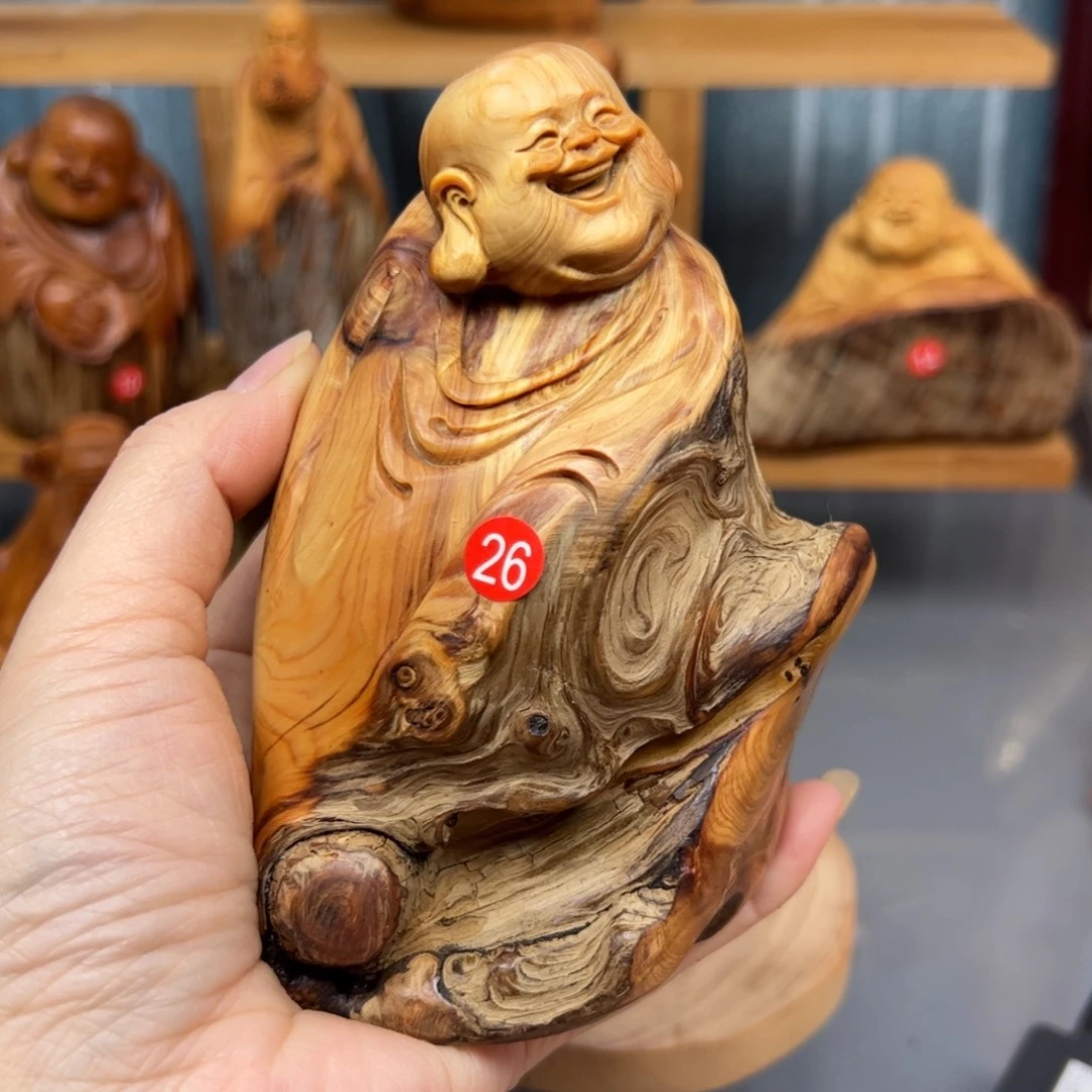 明***下木崖柏木摆件手把件，