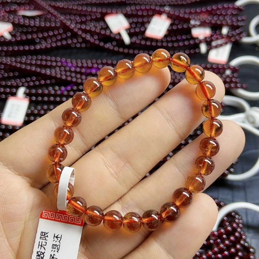 【闪购商品】石榴石手链未镶嵌6.8毫米