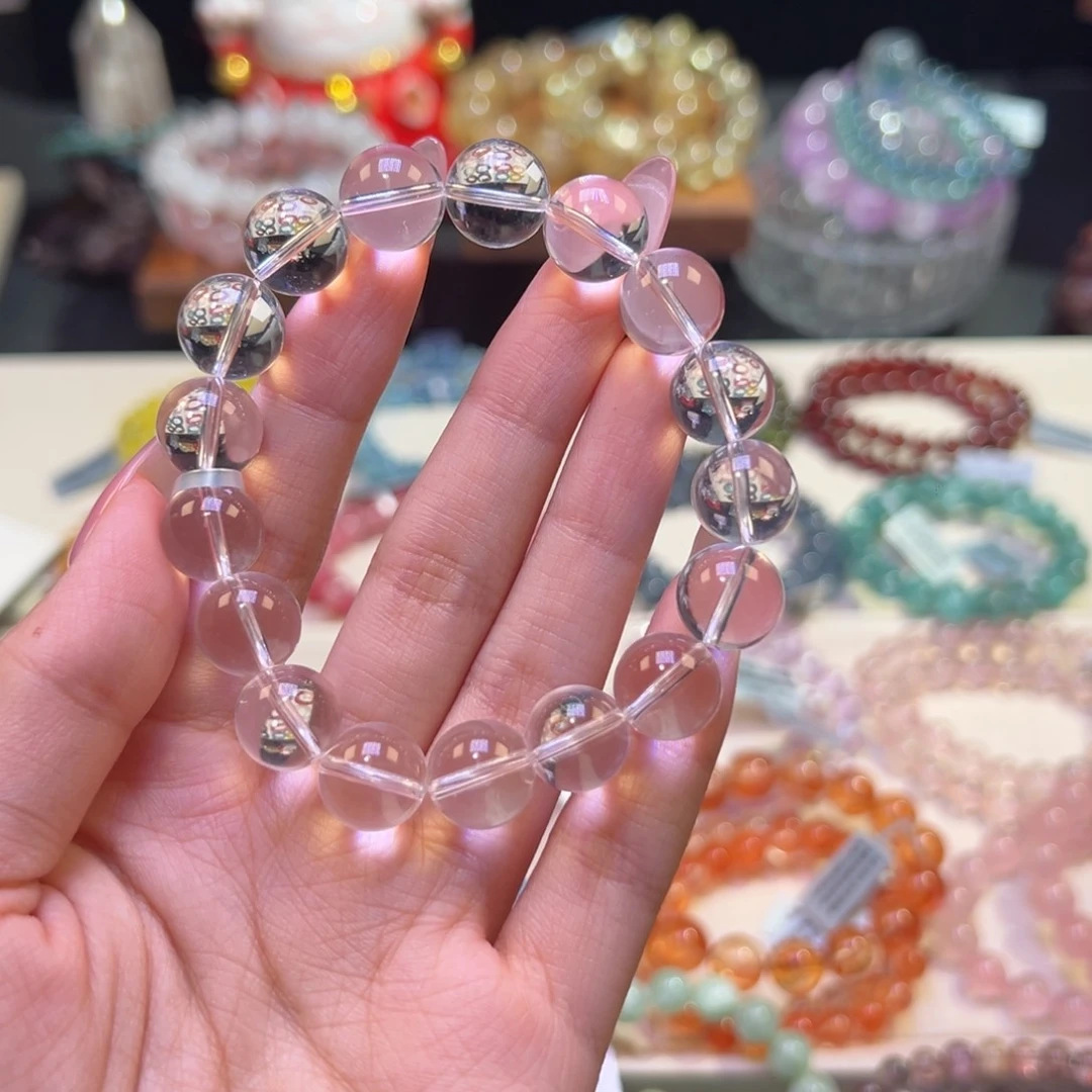 水晶手串未镶嵌彤***样12m天花板级高货白水晶