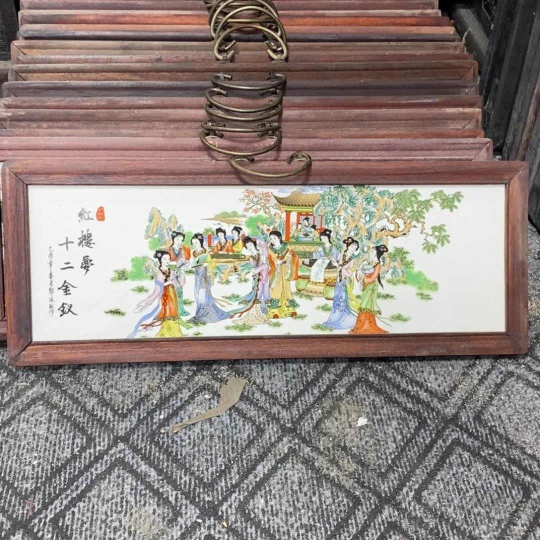 瓷片53*21 景德镇瓷板画柴窑烧制