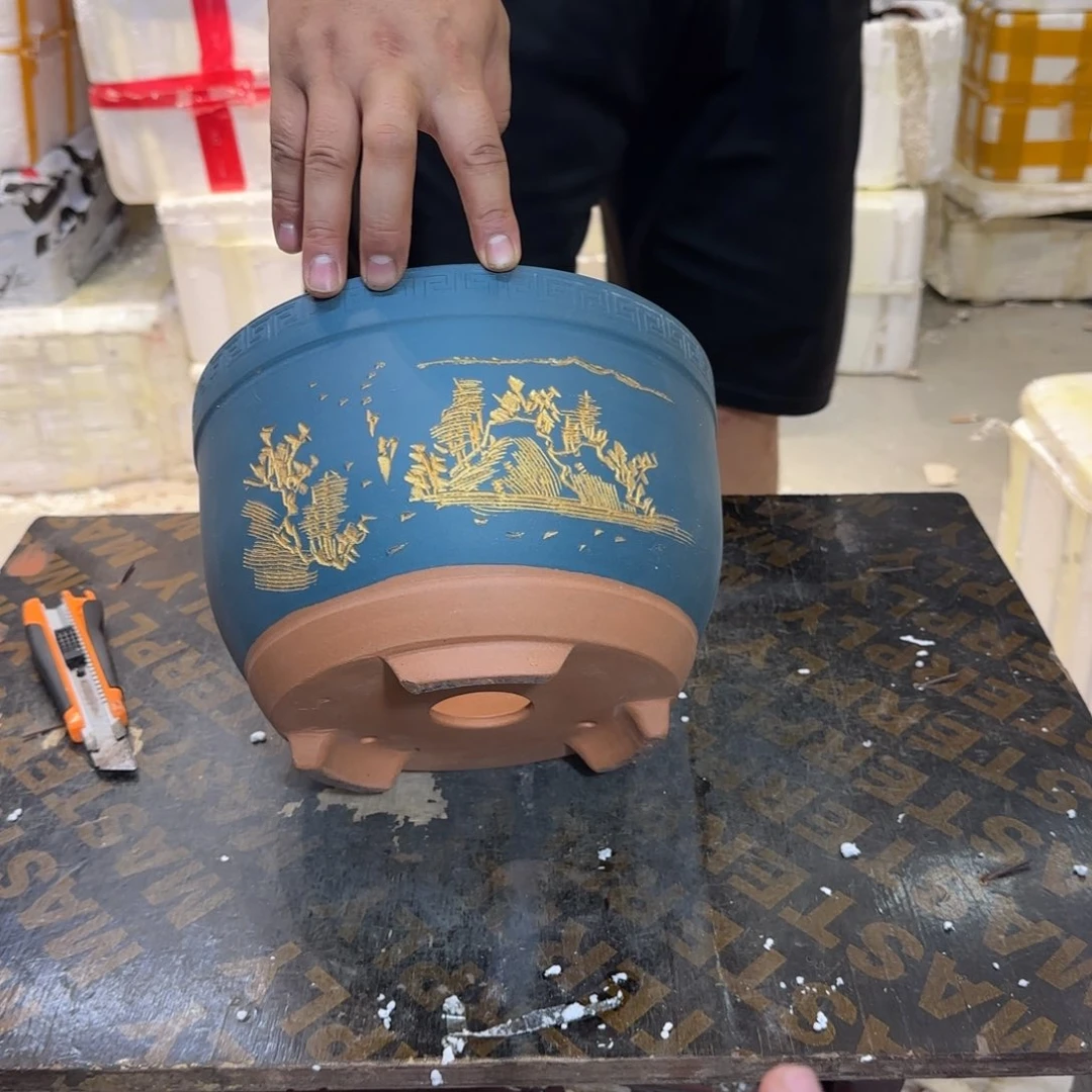 紫砂花盆瑕疵和瑕疵