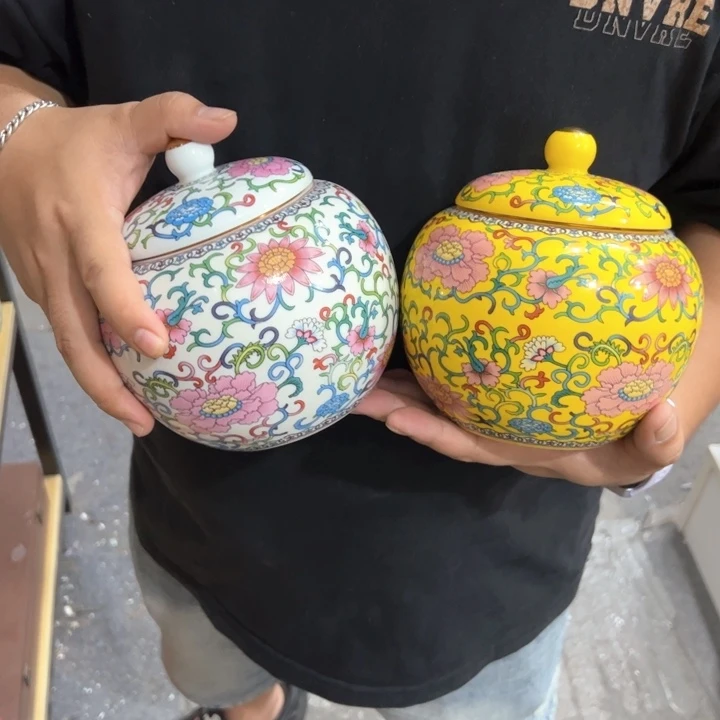 瑕疵福利品陶瓷茶叶罐介意勿拍