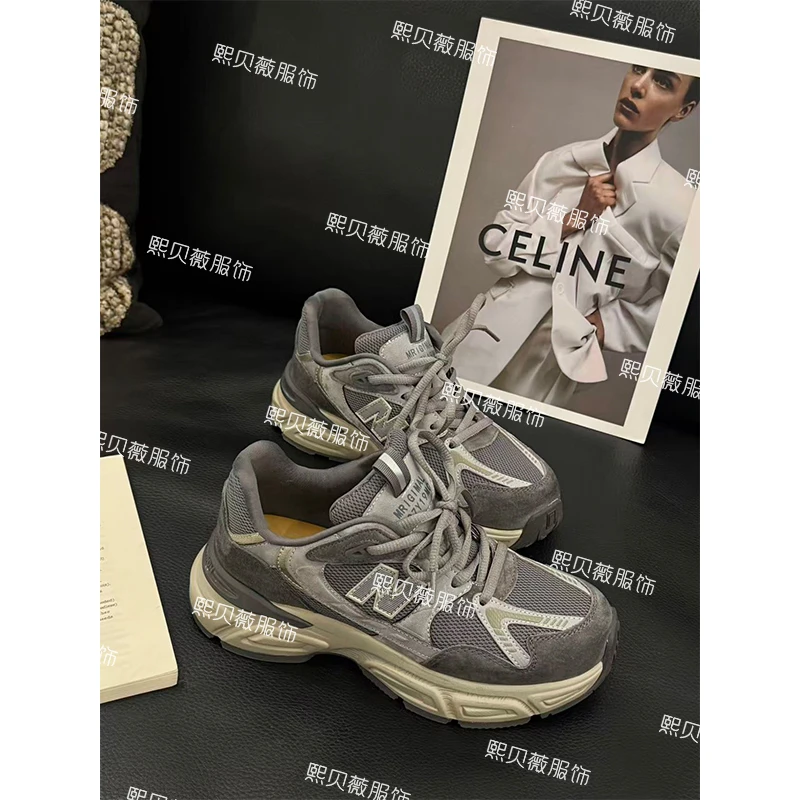 熙贝薇3 冬季新款厚底复古系带舒适百搭休闲运动鞋 G5796