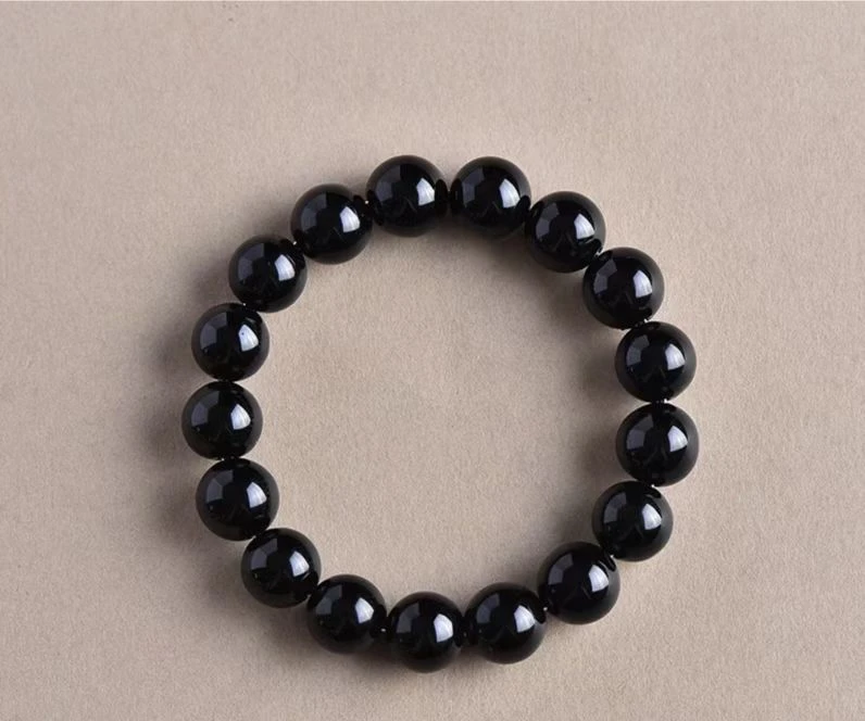 天然黑曜石猫眼简约百搭男女款手饰手串多样性拍一发一