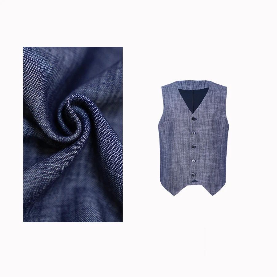 【老钱风】亚麻遮副乳显瘦透气轻盈V领松弛马夹C250438