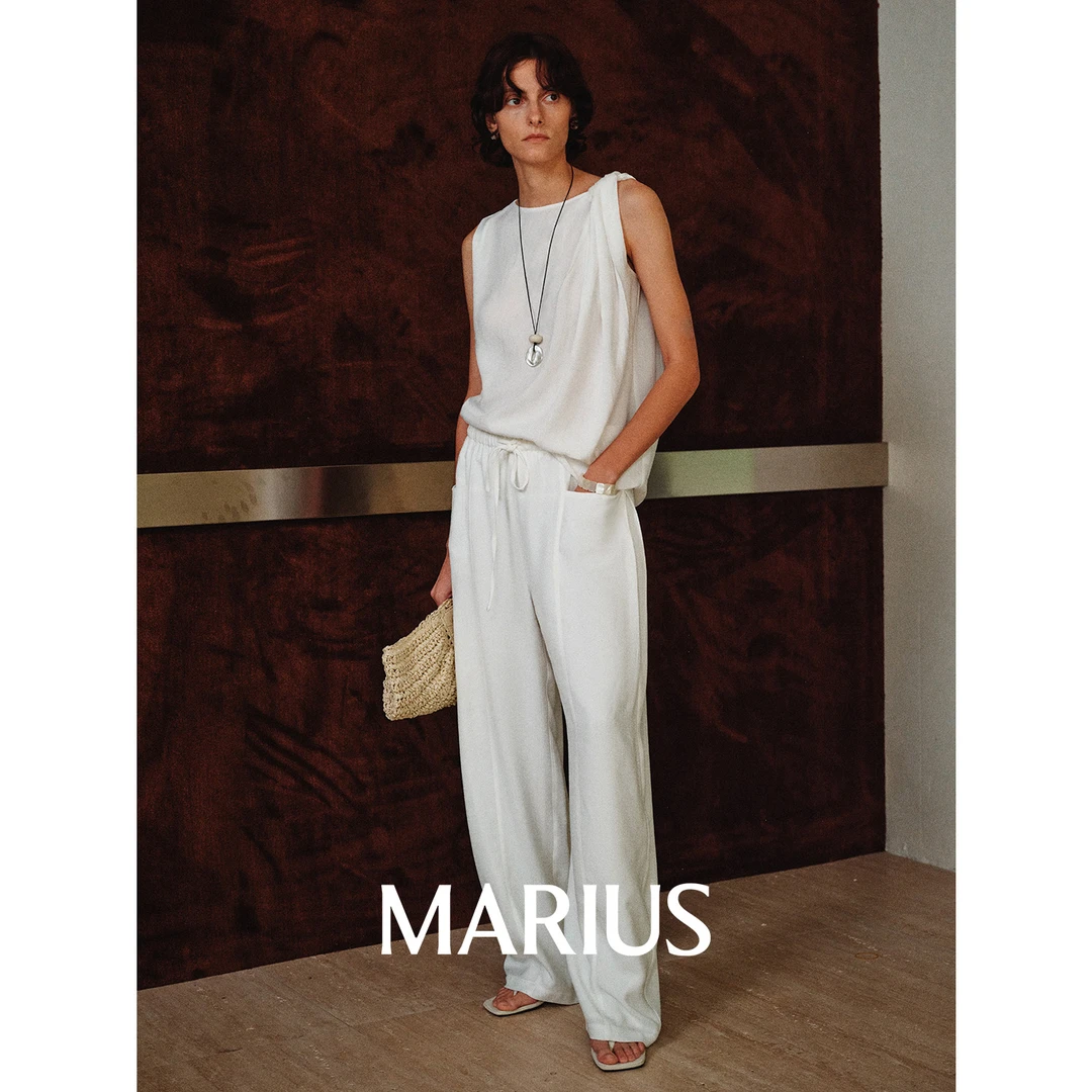 MARIUS“本色套”休闲风法式时尚套装无袖ins风极简高智套装