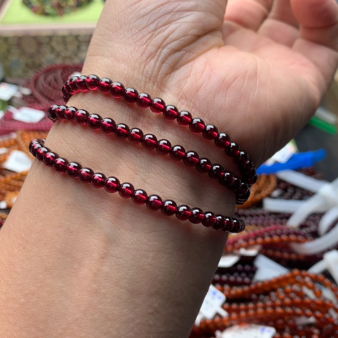 石榴石未镶嵌手串4.5