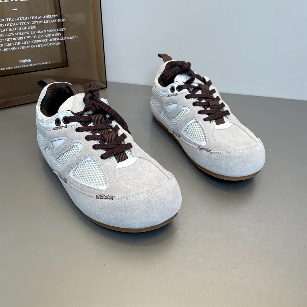 SGIRL TWTW复古磨砂皮休闲运动德训鞋时尚舒适百搭板鞋女潮小白鞋