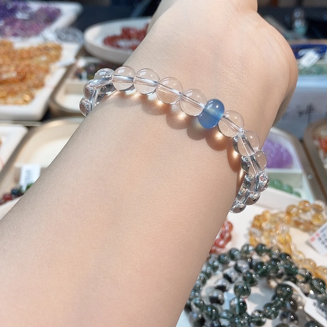 美***情水晶手链未镶嵌手串8.