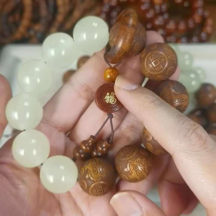 大果紫檀（缅甸花梨）手串/手链20mm圆珠