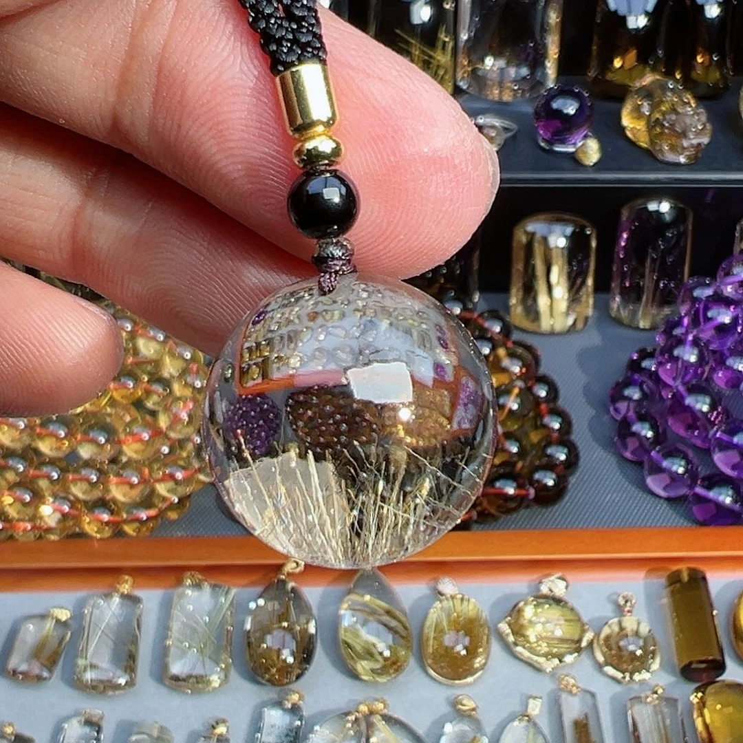 颈饰未镶嵌水晶天然水晶吊坠