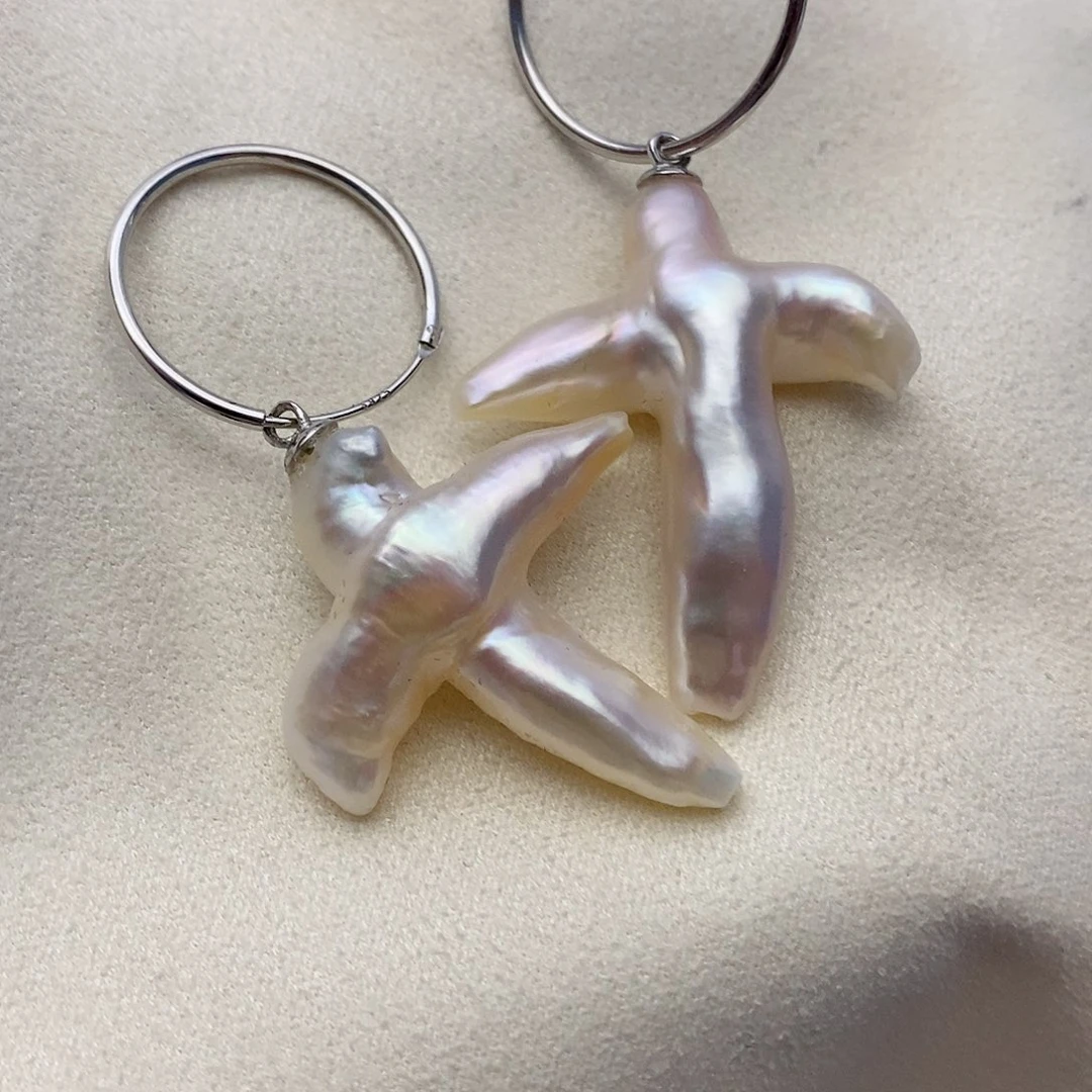 【闪购商品】银S925镶嵌淡水珍珠耳饰