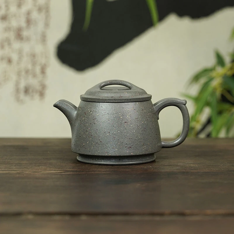 鹤堂【自若】 原矿蟹壳青 8目手磨料160cc手工制作 宜兴紫砂壶