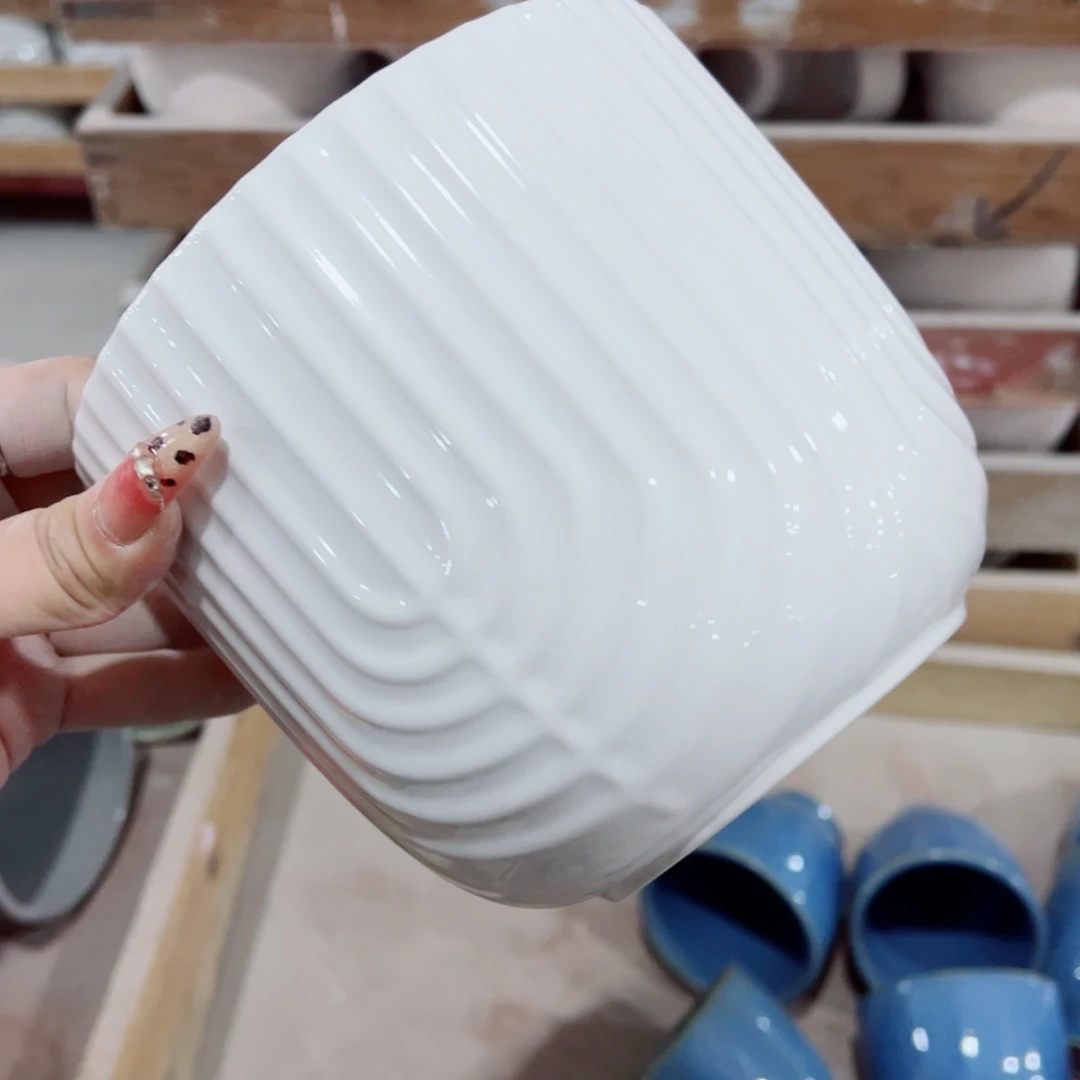 有孔，陶瓷花盆满10米包邮发货