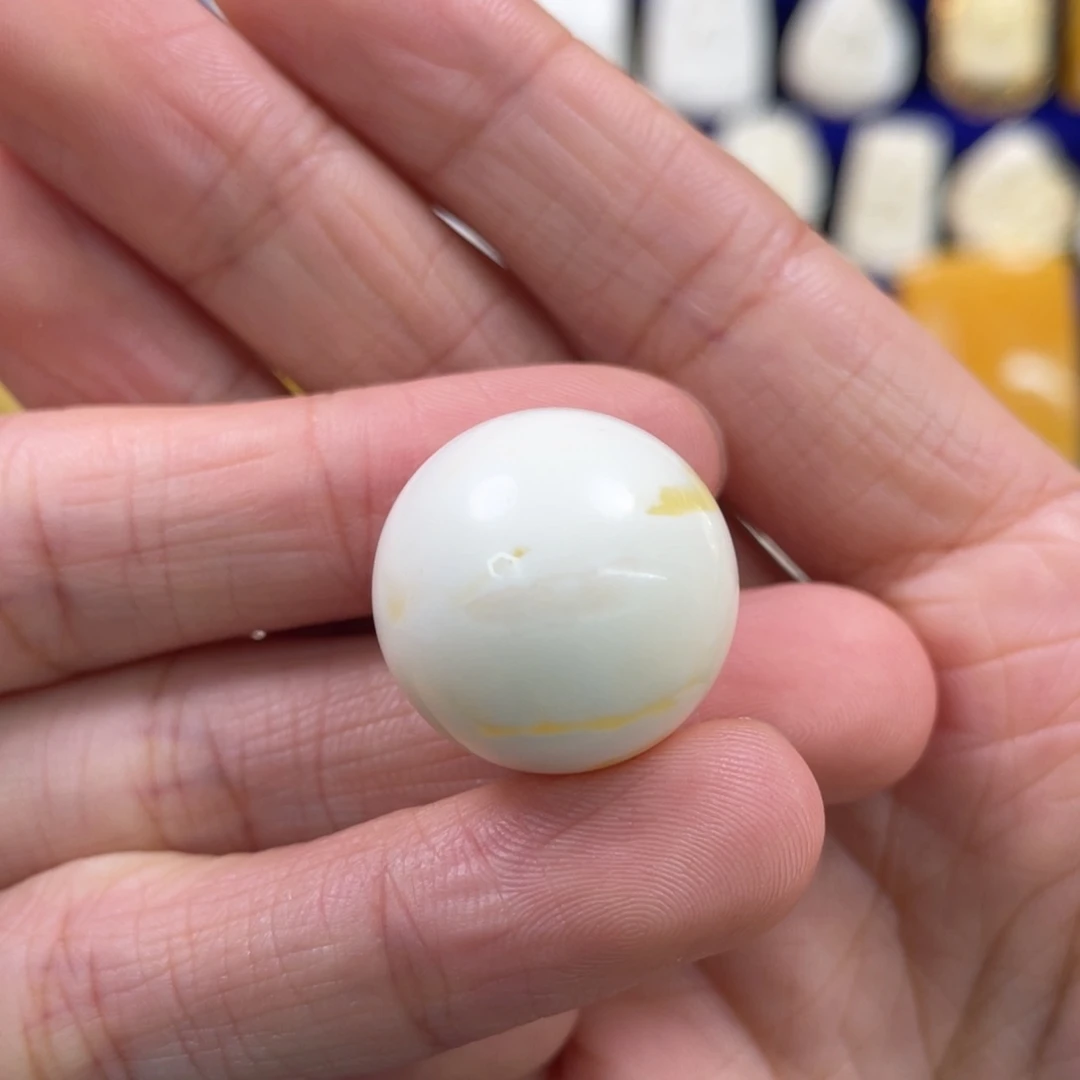 蜜蜡裸石未镶嵌琥珀蜜蜡珠子卡20.4mm