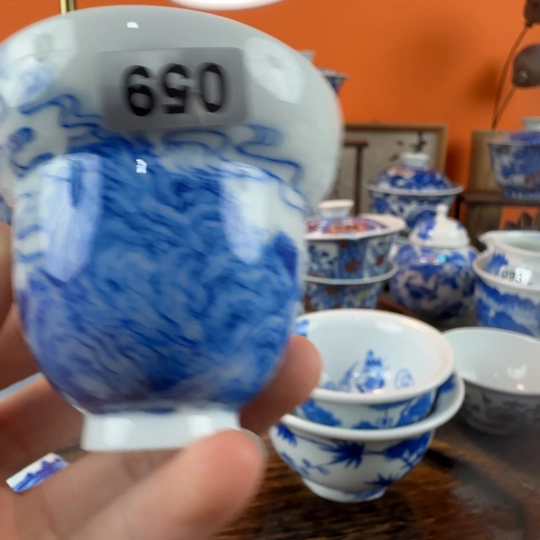 欧***米瓷片景德镇手绘青花茶器059