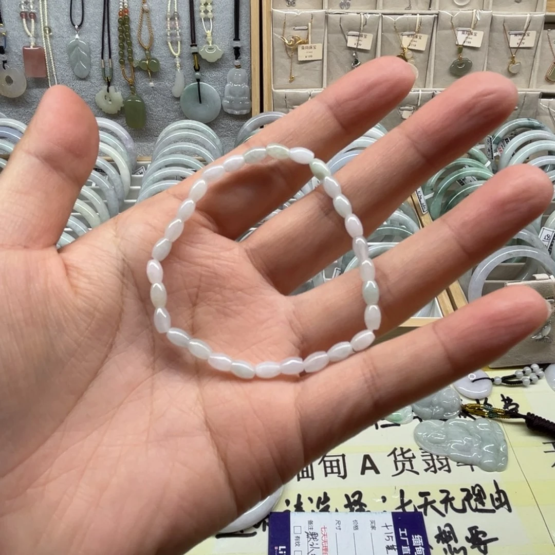 翡翠未镶嵌手镯天然缅甸翡翠手串