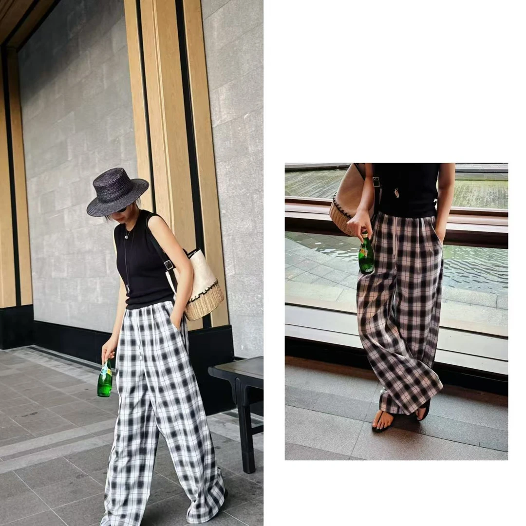 【小马哥专属】黑白格纹休闲裤  F144